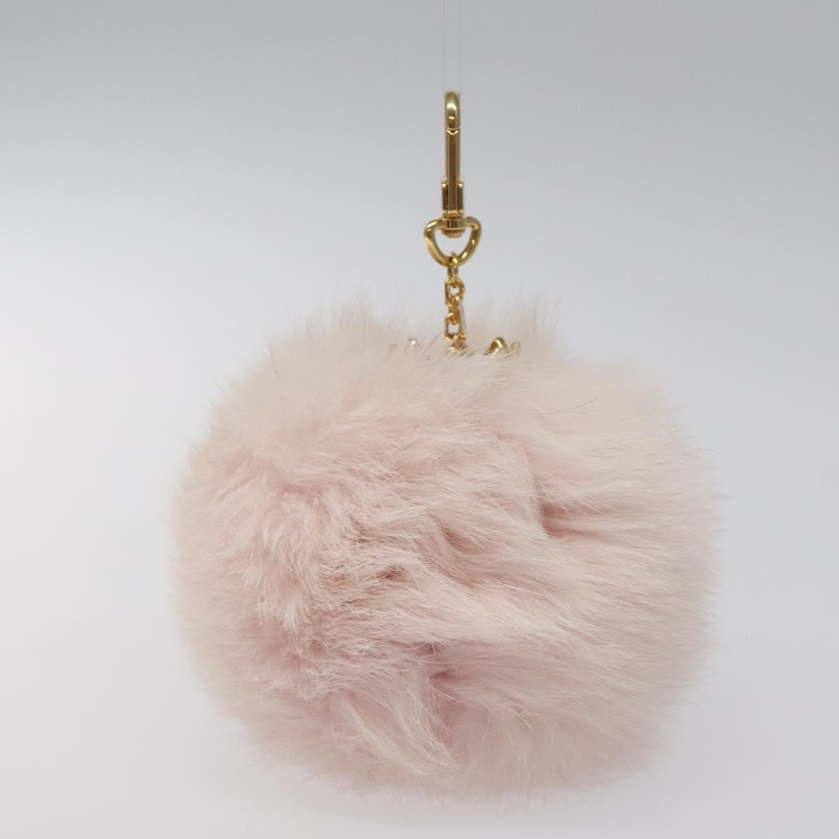LOUIS VUITTON Fuzzy Bubble Key Holder Pink Gold M67371 LV Auth JB089A