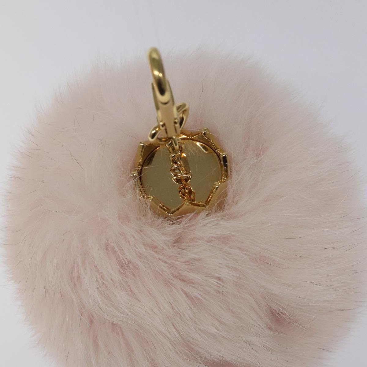 LOUIS VUITTON Fuzzy Bubble Key Holder Pink Gold M67371 LV Auth JB089A