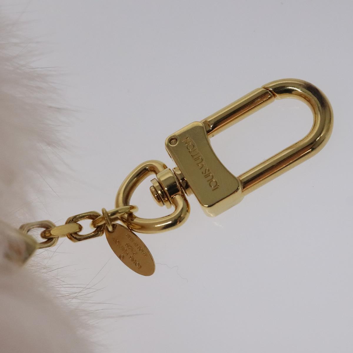 LOUIS VUITTON Fuzzy Bubble Key Holder Pink Gold M67371 LV Auth JB089A