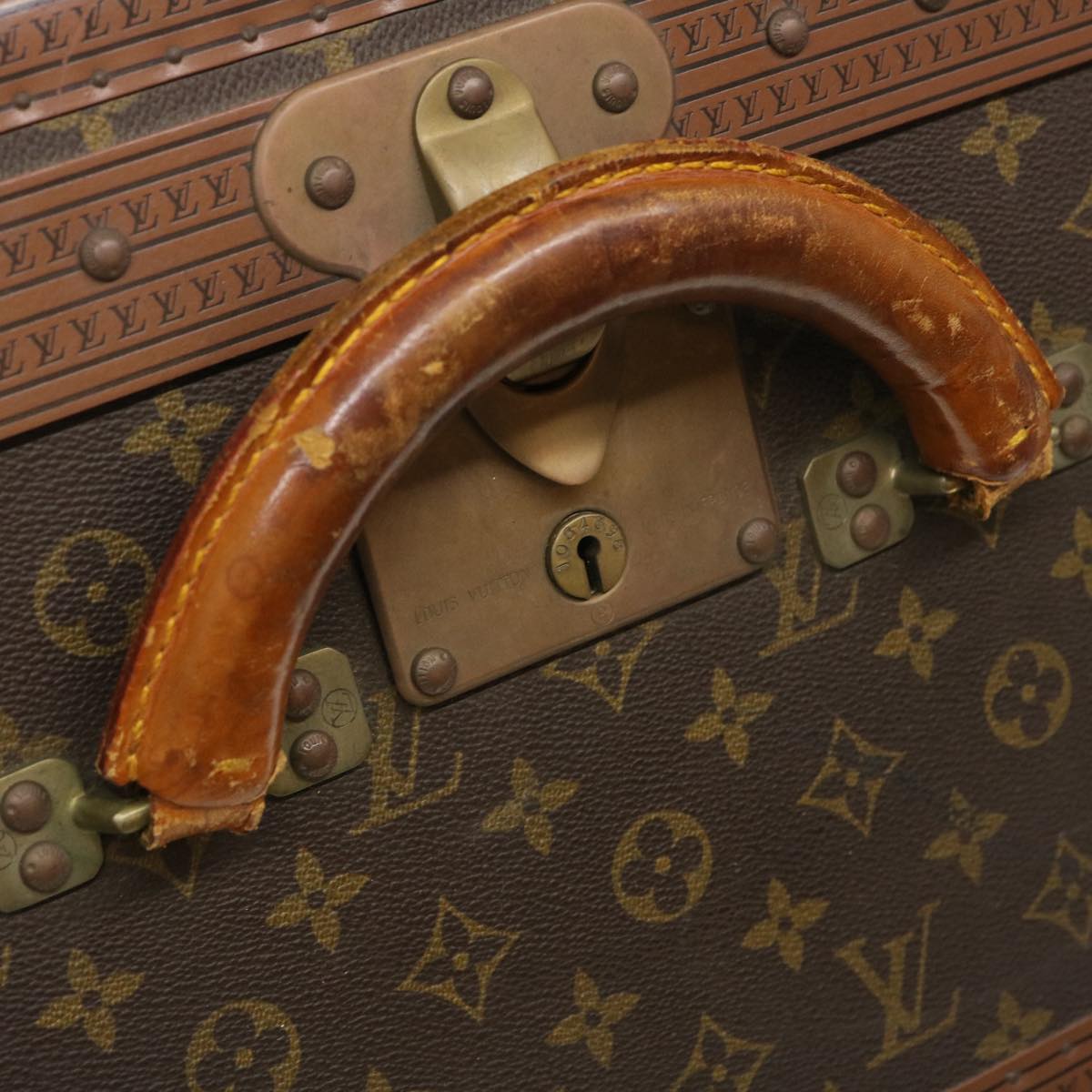 LOUIS VUITTON Monogram Alzer 80 Trunk Vintage M21222 LV Auth jk1067A