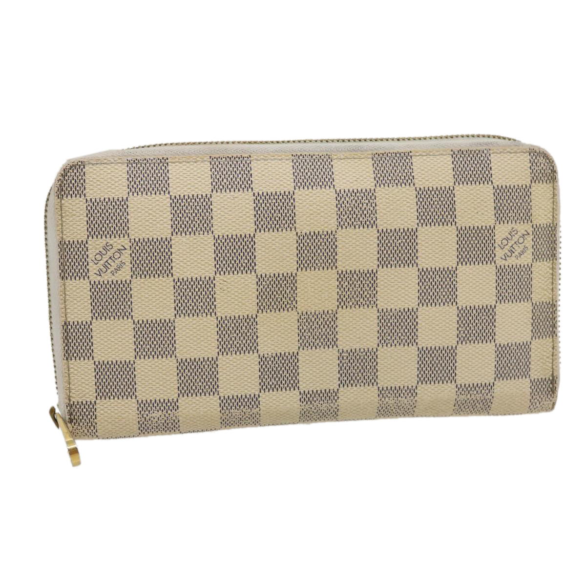 LOUIS VUITTON Damier Azur Zippy Organizer Long Wallet N60012 LV Auth ai662