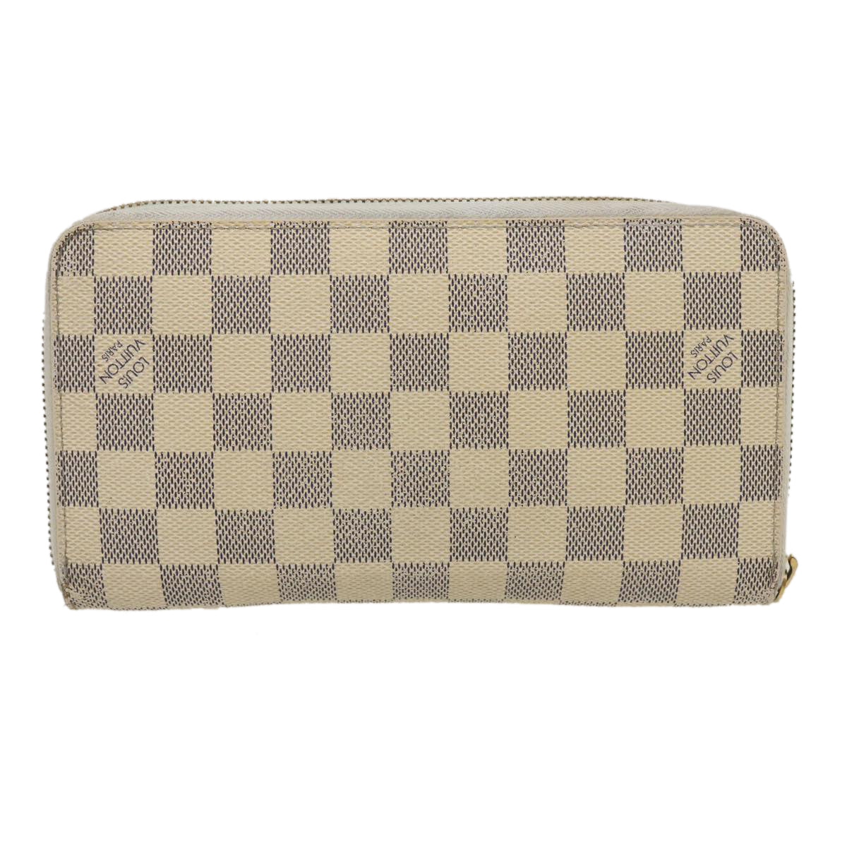 LOUIS VUITTON Damier Azur Zippy Organizer Long Wallet N60012 LV Auth ai662