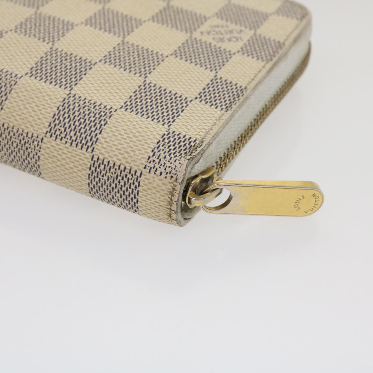 LOUIS VUITTON Damier Azur Zippy Organizer Long Wallet N60012 LV Auth ai662