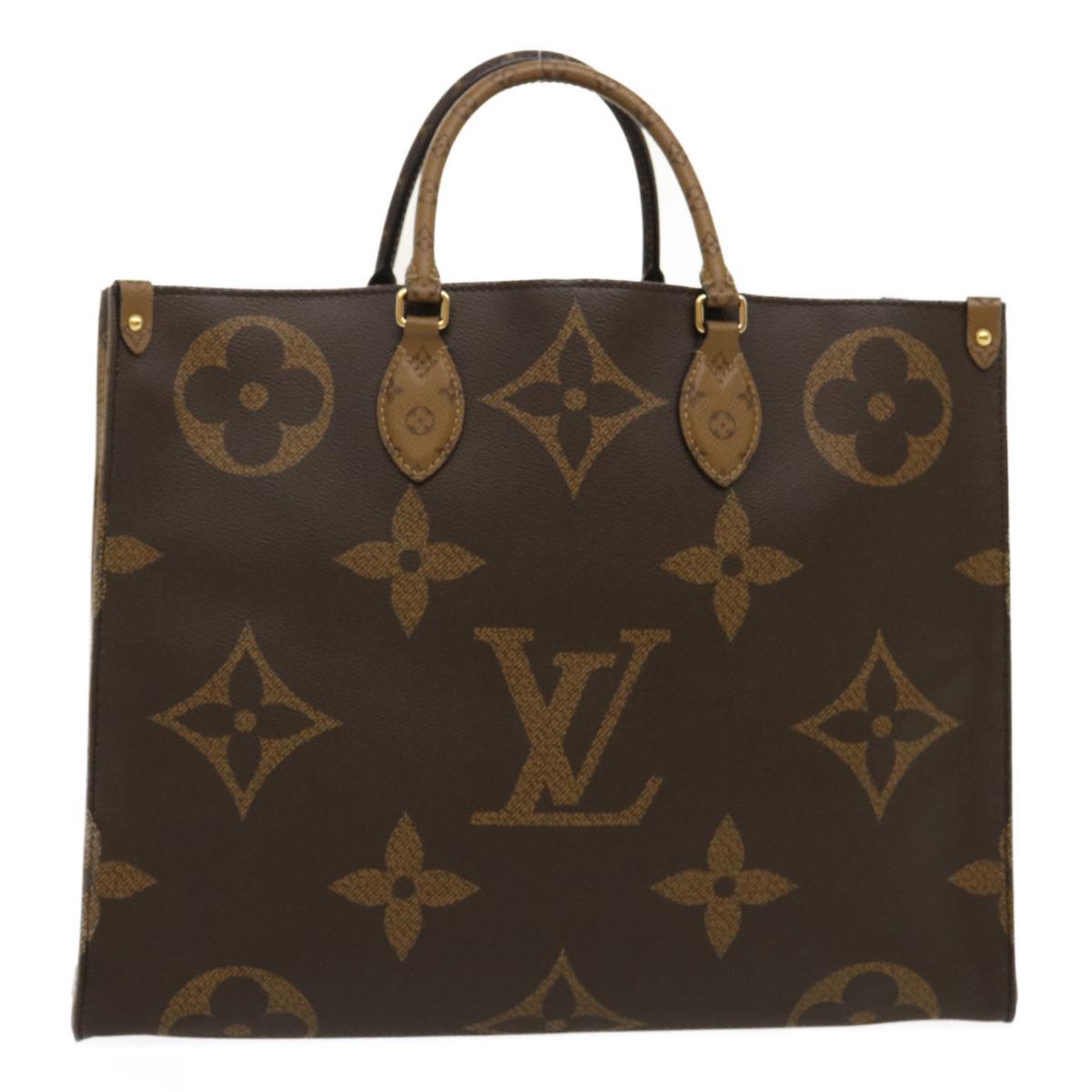 LOUIS VUITTON Monogram Reverse Giant On The go GM Tote Bag M45320 Auth ai595A