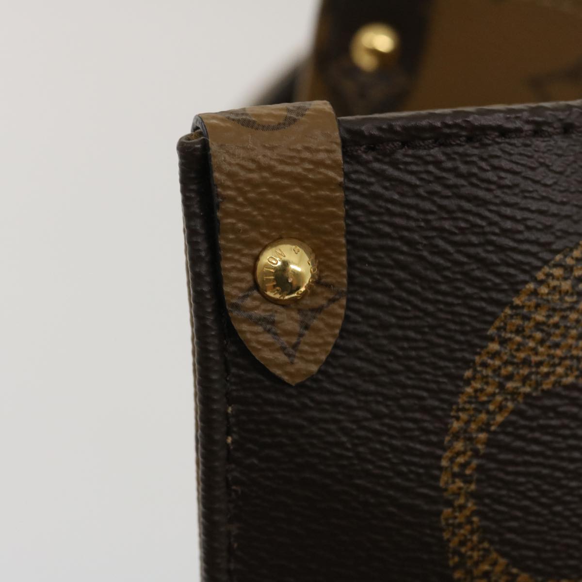 LOUIS VUITTON Monogram Reverse Giant On The go GM Tote Bag M45320 Auth ai595S