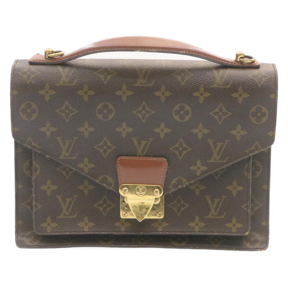 LOUIS VUITTON Monogram Monceau 2Way Hand Bag M51185 LV Auth jk753