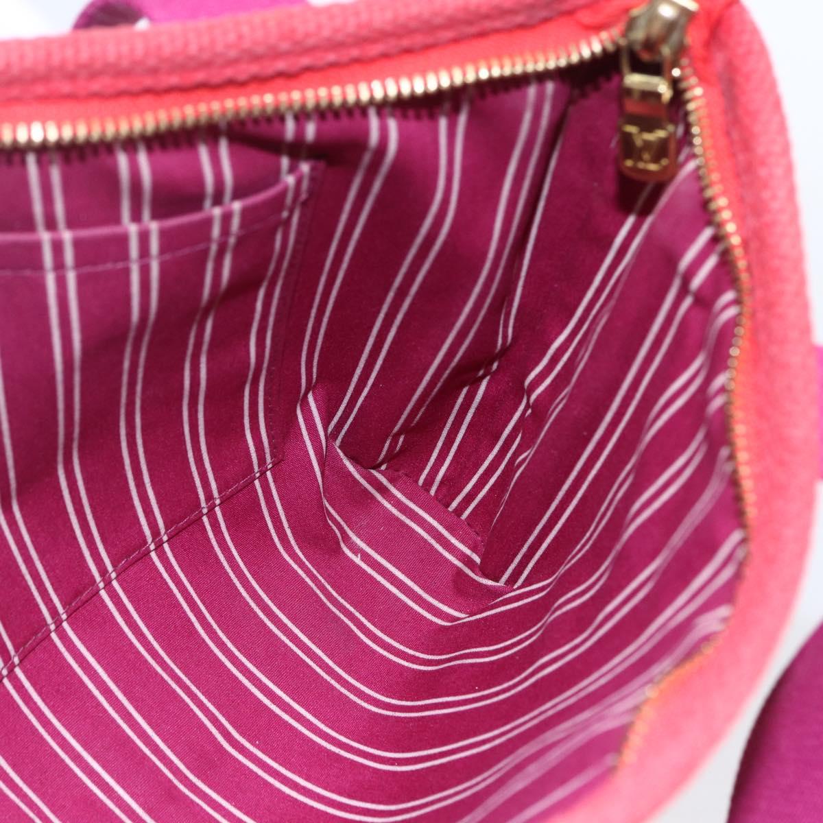 LOUIS VUITTON Antigua Kava PM Tote Bag Canvas Rouge M40037 LV Auth ka001