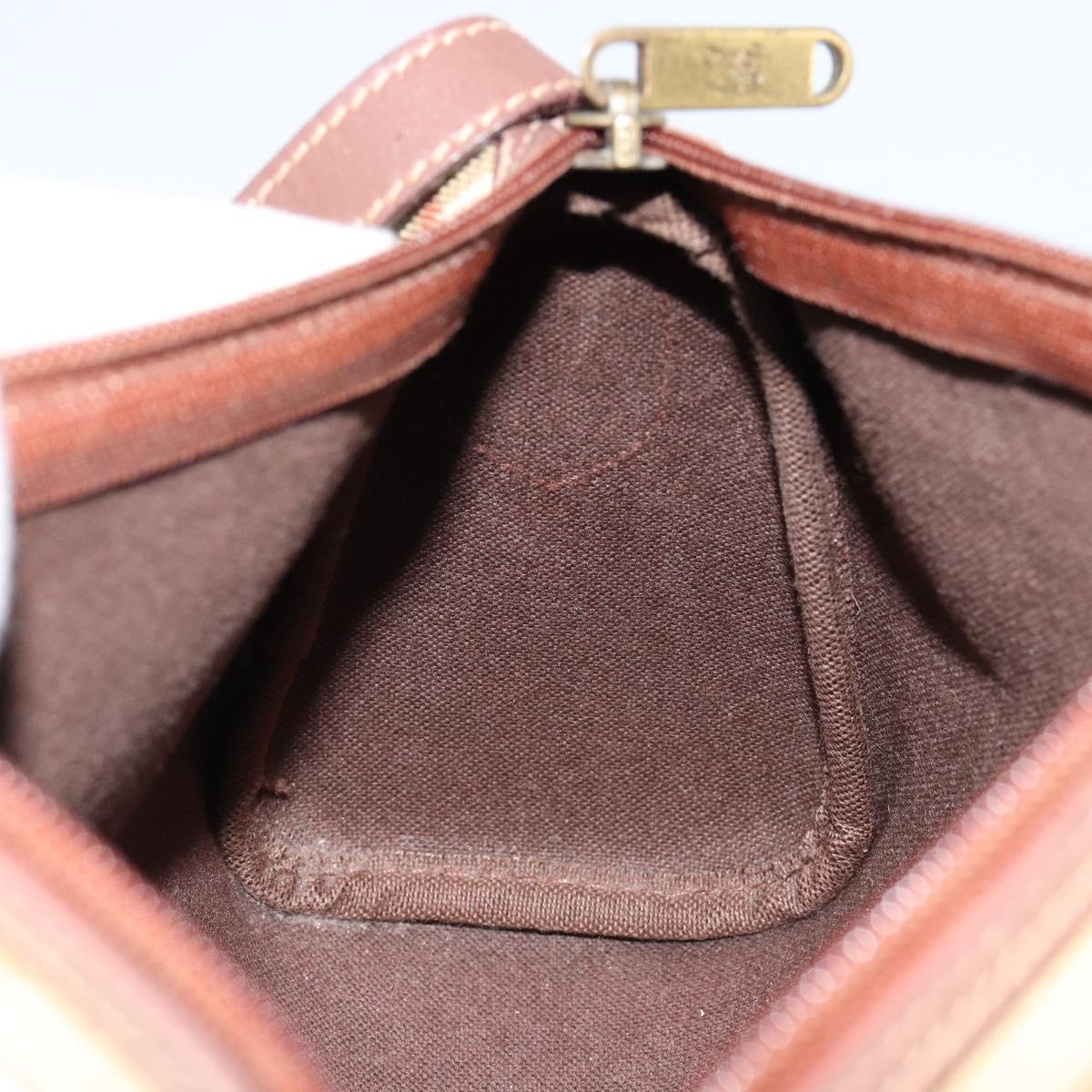 Burberrys Nova Check Shoulder Bag PVC Beige Gold Auth ka004