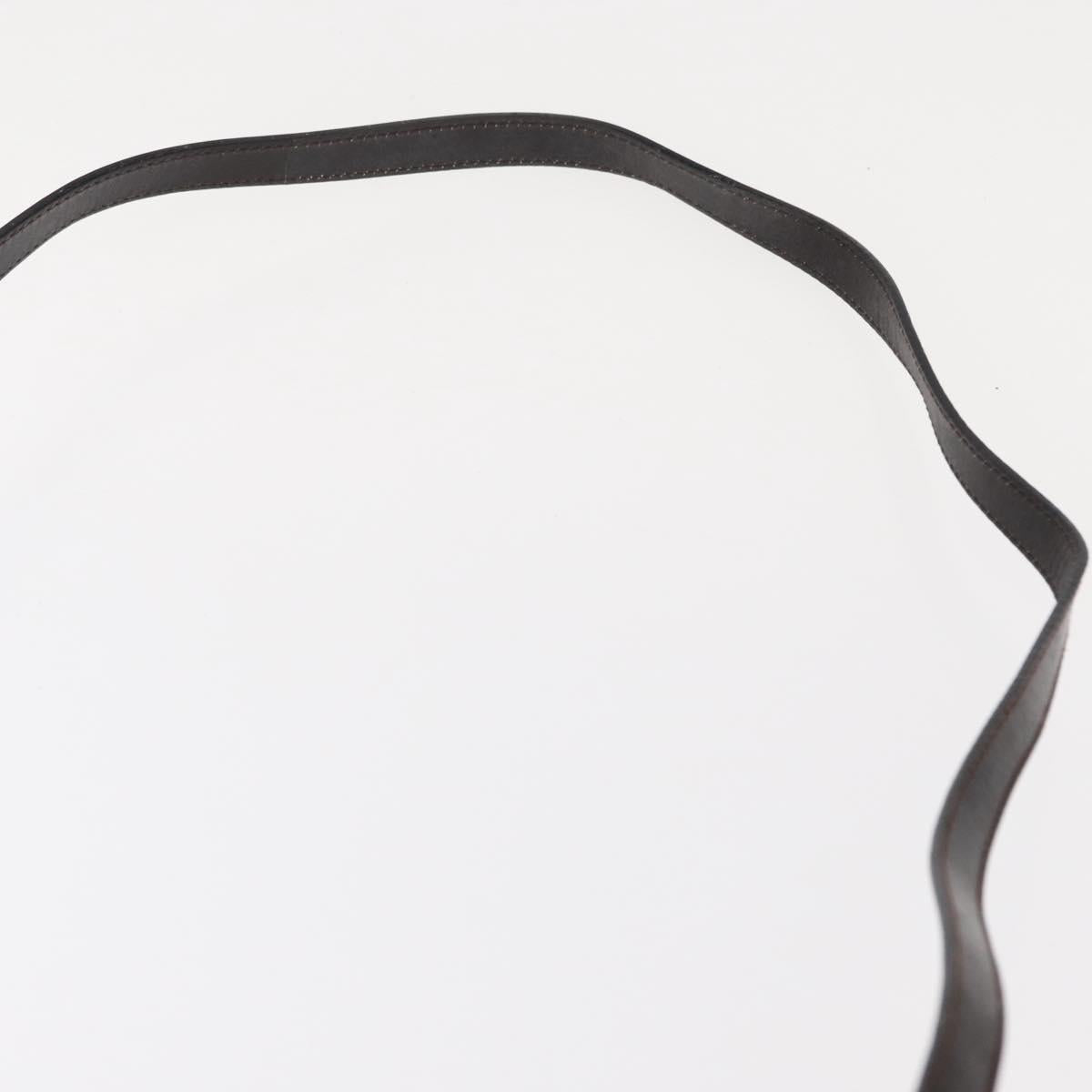 Salvatore Ferragamo Hand Bag Leather Brown Gold Auth ka006