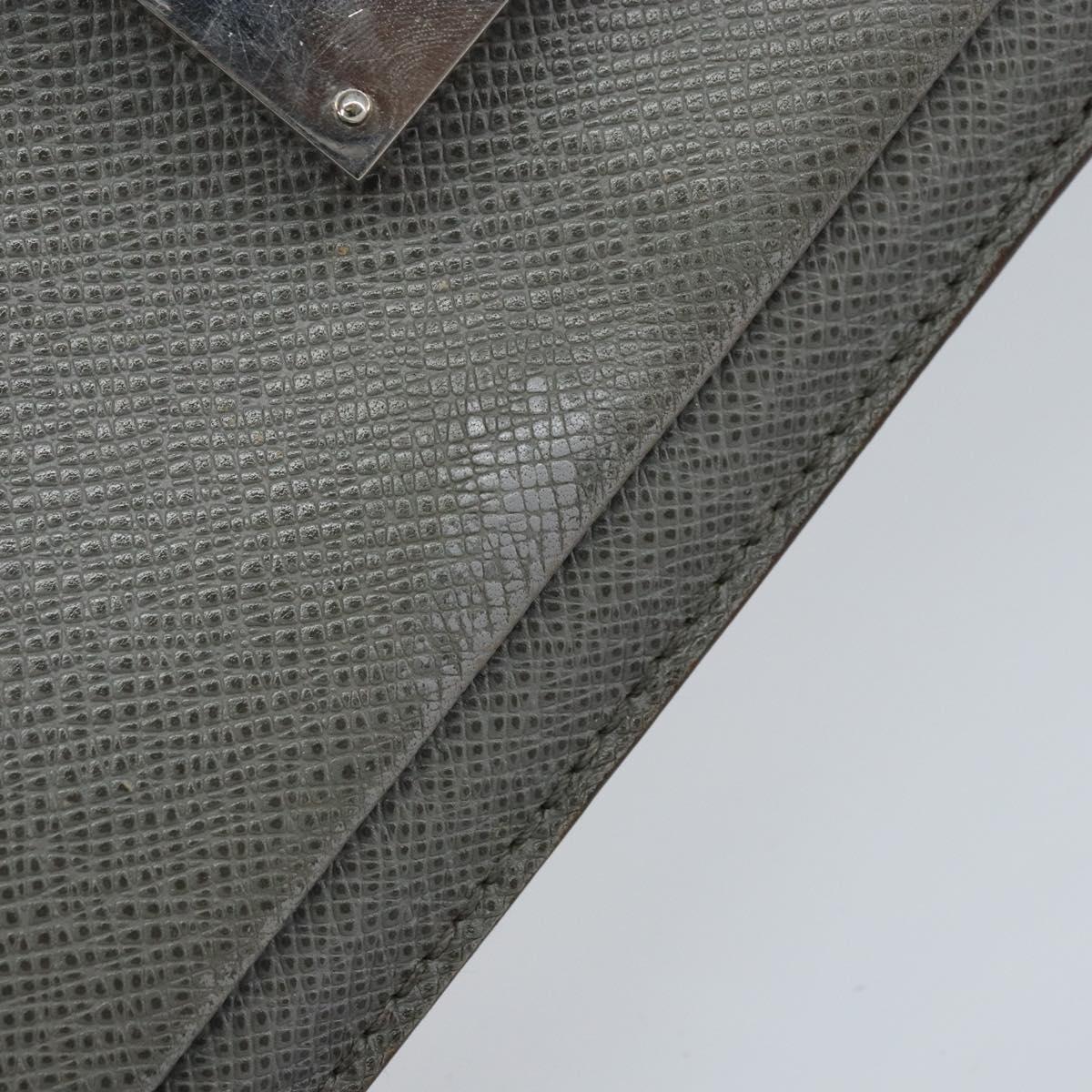 LOUIS VUITTON Taiga Selenga Clutch Bag Ardoise M30782 LV Auth ka010