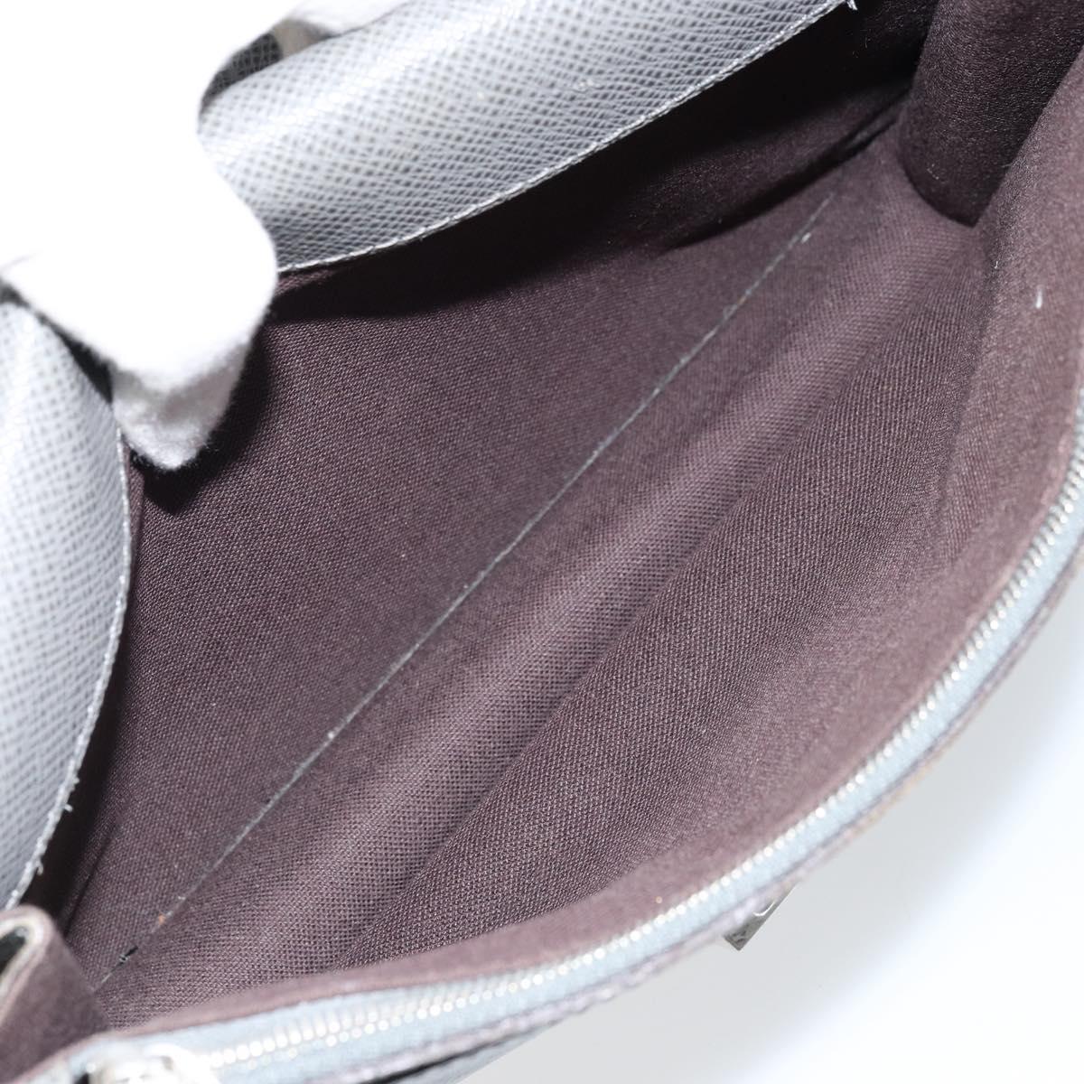 LOUIS VUITTON Taiga Selenga Clutch Bag Ardoise M30782 LV Auth ka010