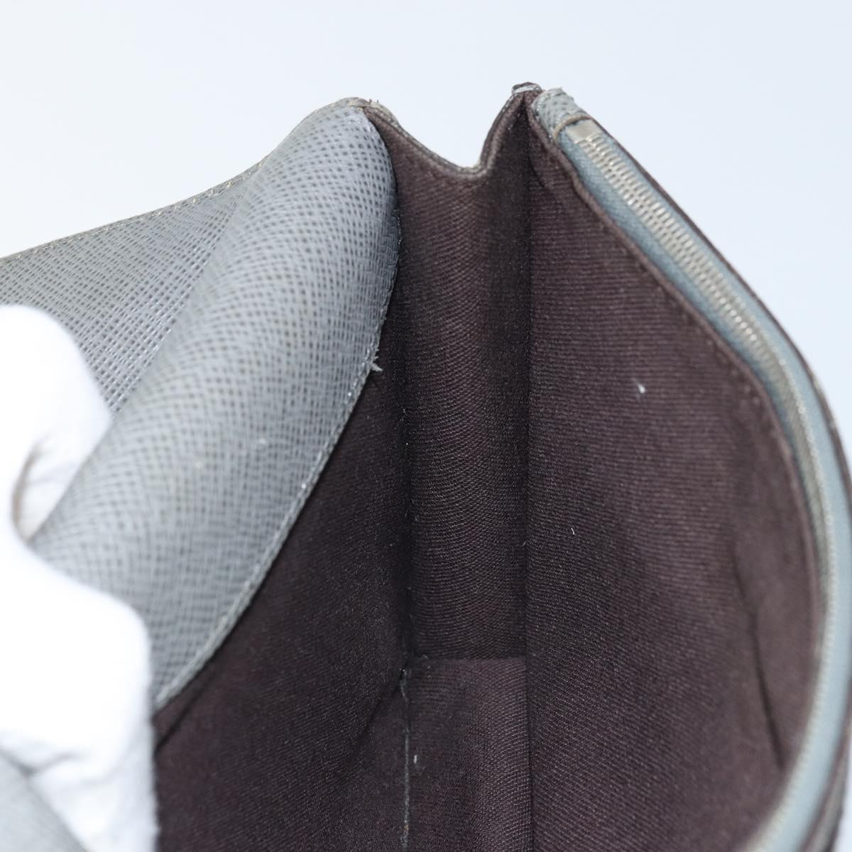 LOUIS VUITTON Taiga Selenga Clutch Bag Ardoise M30782 LV Auth ka010