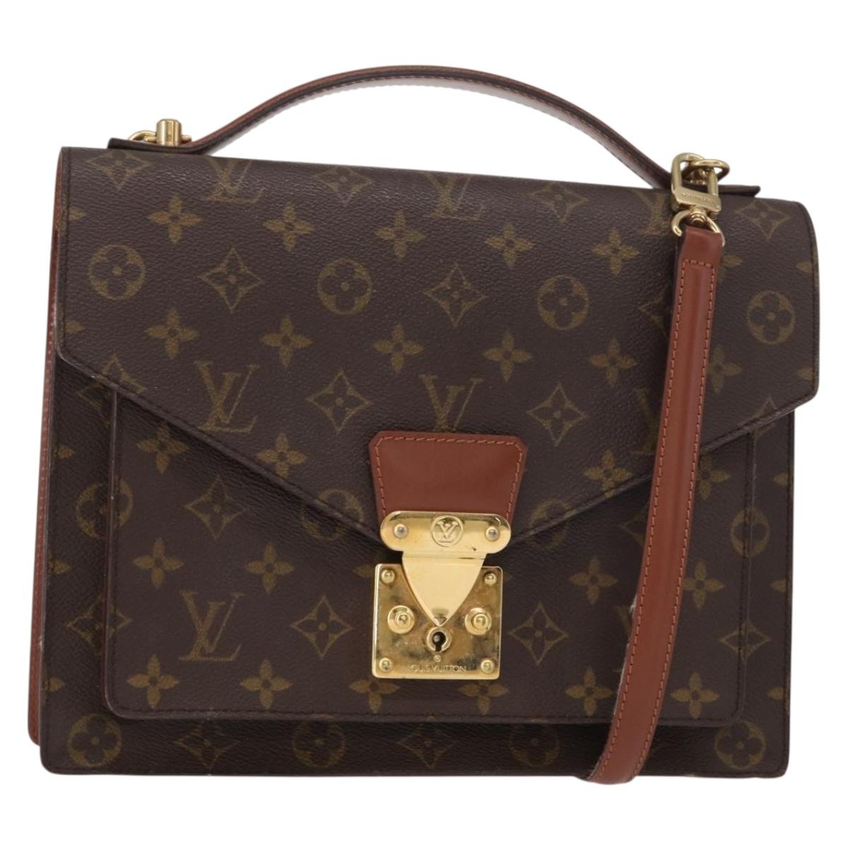 LOUIS VUITTON Monogram Monceau 28 Hand Bag M51185 LV Auth ka012