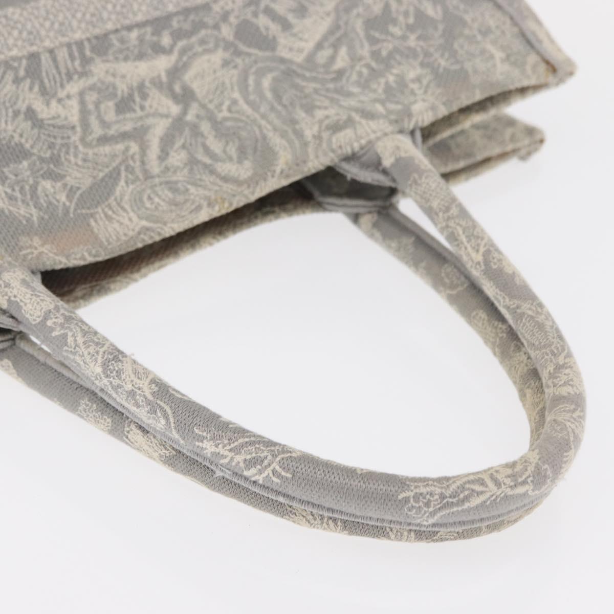 Christian Dior Toile De Jouy Book Tote Hand Bag Canvas Gray Auth ka013V