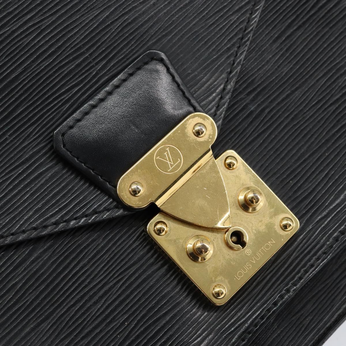 LOUIS VUITTON Epi Monceau 28 Hand Bag Black M52122 LV Auth ka020