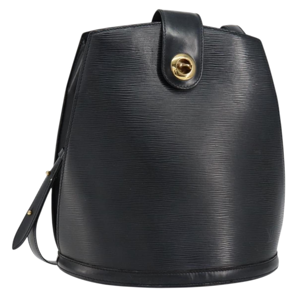 LOUIS VUITTON Epi Cluny Shoulder Bag Black M52252 LV Auth ka026