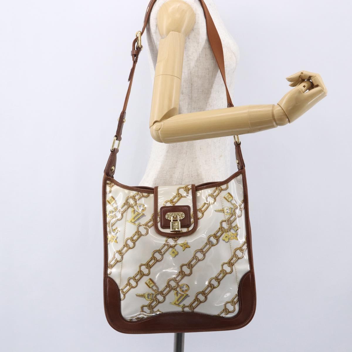 LOUIS VUITTON Monogram Charm Musette Shoulder Bag White M95158 LV Auth ka027