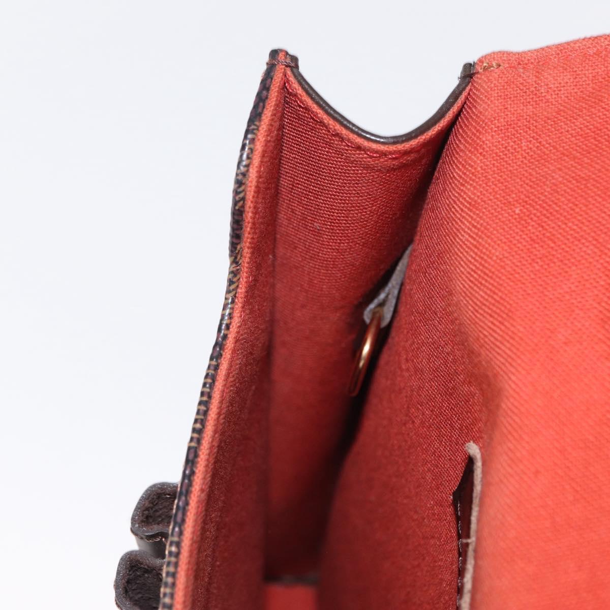 LOUIS VUITTON Damier Ebene Portello Shoulder Bag N45271 LV Auth ka033