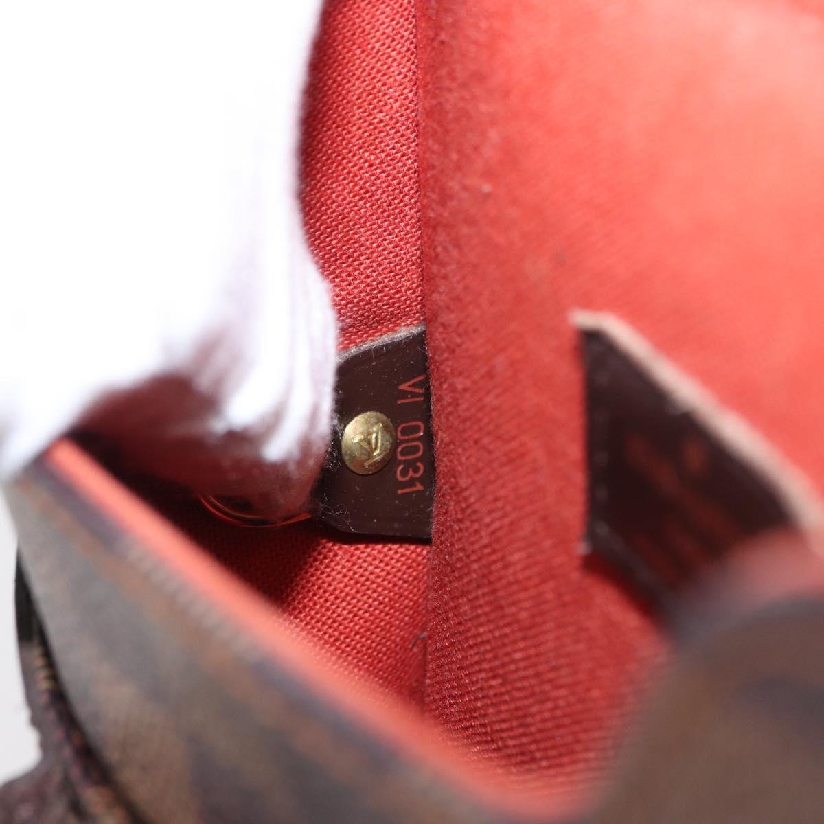 LOUIS VUITTON Damier Ebene Portello Shoulder Bag N45271 LV Auth ka033