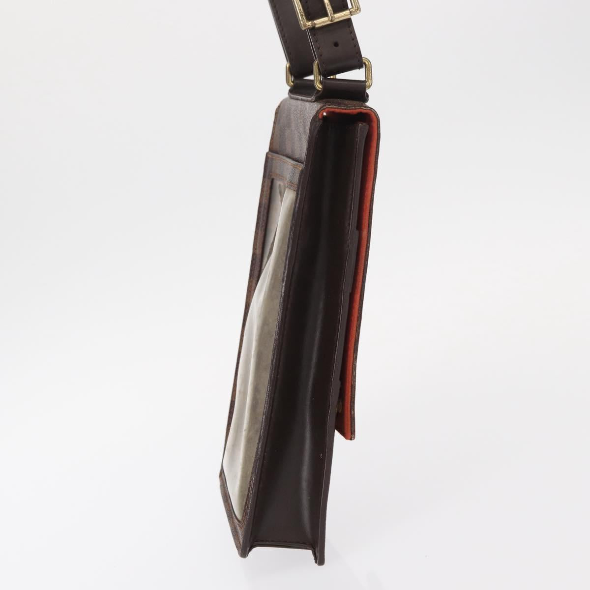 LOUIS VUITTON Damier Ebene Portello Shoulder Bag N45271 LV Auth ka033