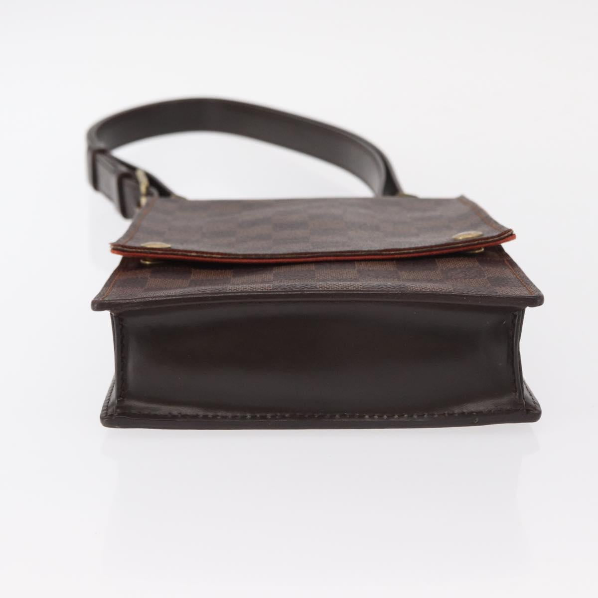 LOUIS VUITTON Damier Ebene Portello Shoulder Bag N45271 LV Auth ka033