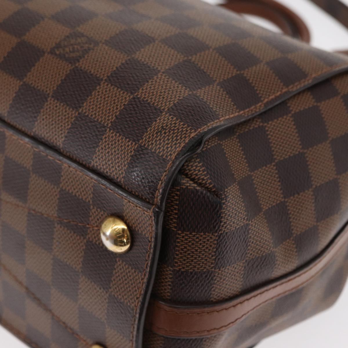 LOUIS VUITTON Damier Ebene Greenwich Hand Bag 2way N41337 LV Auth ka034