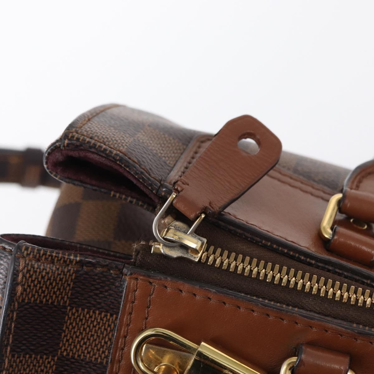 LOUIS VUITTON Damier Ebene Greenwich Hand Bag 2way N41337 LV Auth ka034