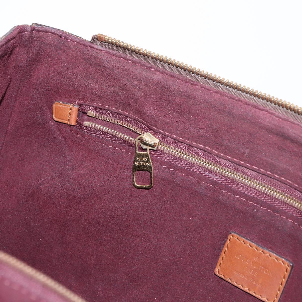 LOUIS VUITTON Damier Ebene Greenwich Hand Bag 2way N41337 LV Auth ka034