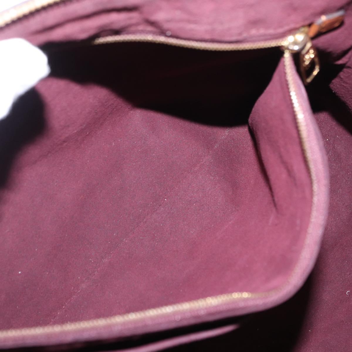 LOUIS VUITTON Damier Ebene Greenwich Hand Bag 2way N41337 LV Auth ka034