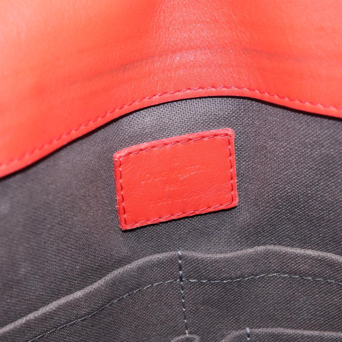 LOUIS VUITTON Damier Anfini Tadao PM 2Way Hand Bag Orange N41268 LV Auth ka035