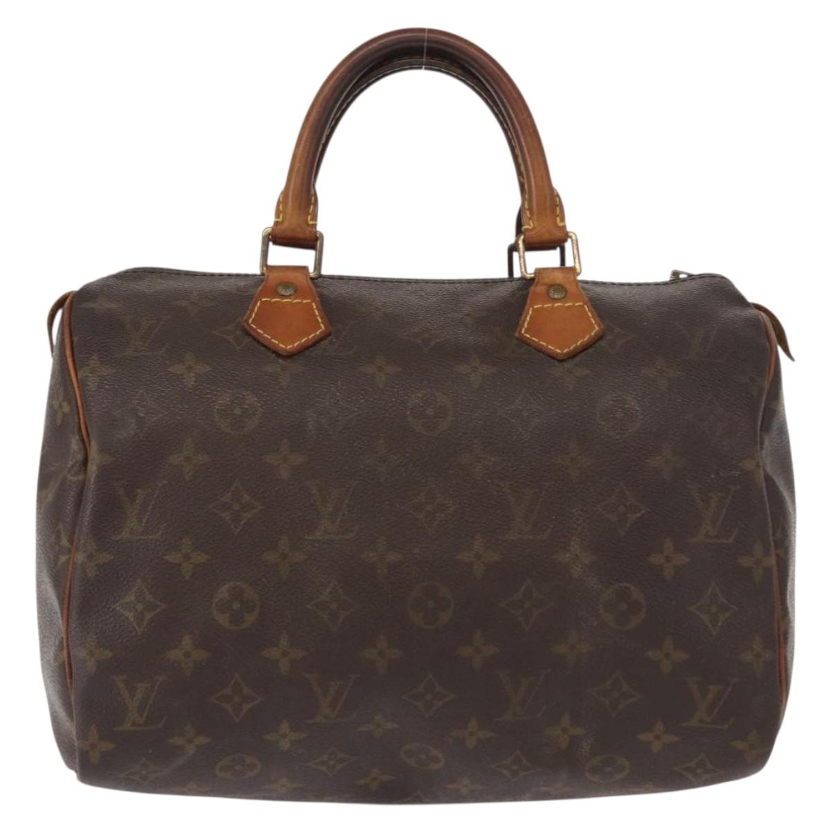 LOUIS VUITTON Monogram Speedy 30 Hand Bag M41526 LV Auth ka038