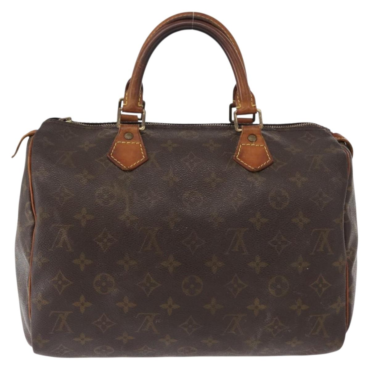 LOUIS VUITTON Monogram Speedy 30 Hand Bag M41526 LV Auth ka038