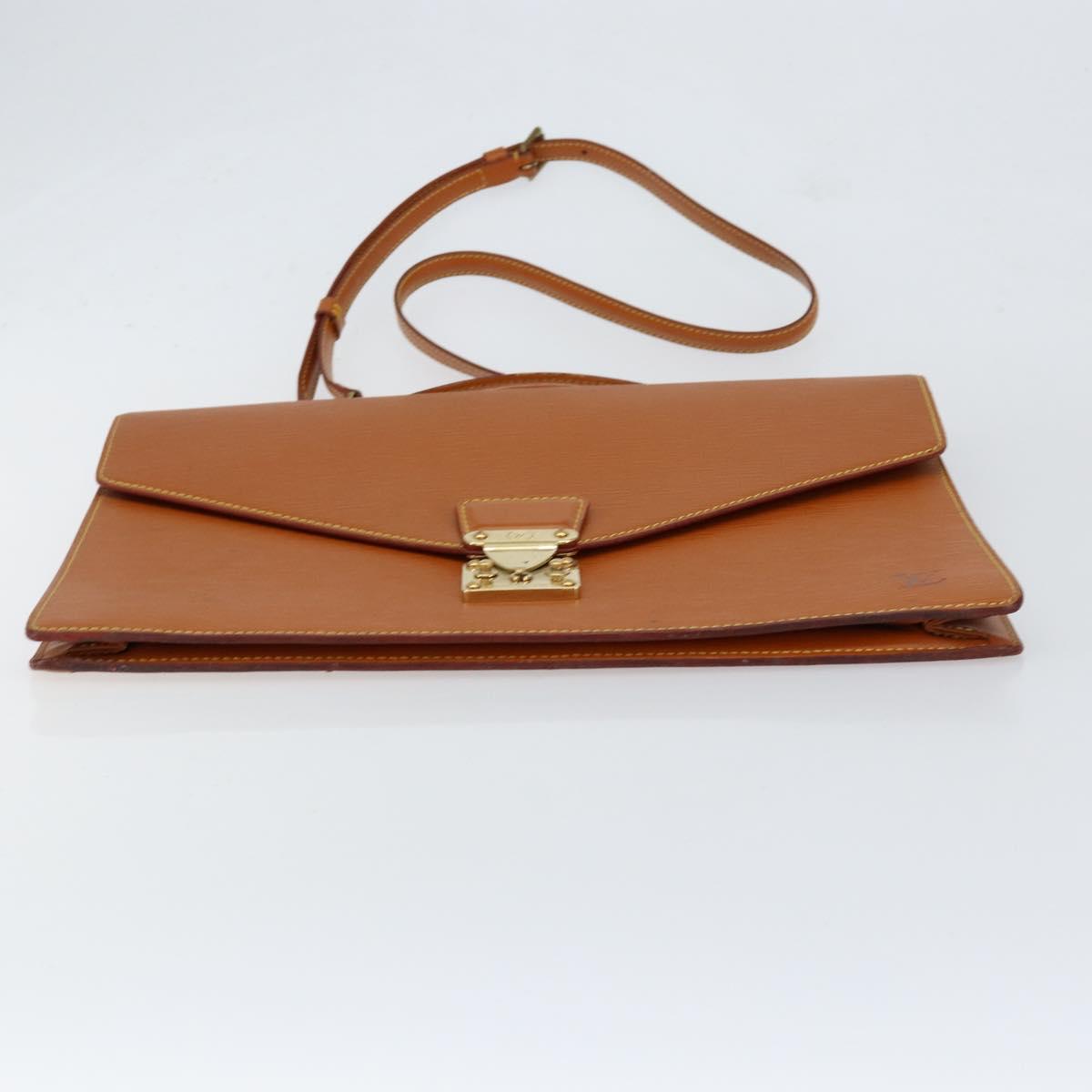 LOUIS VUITTON Epi Serviette Conseiller Zipangu Gold M54428 LV Auth ka051