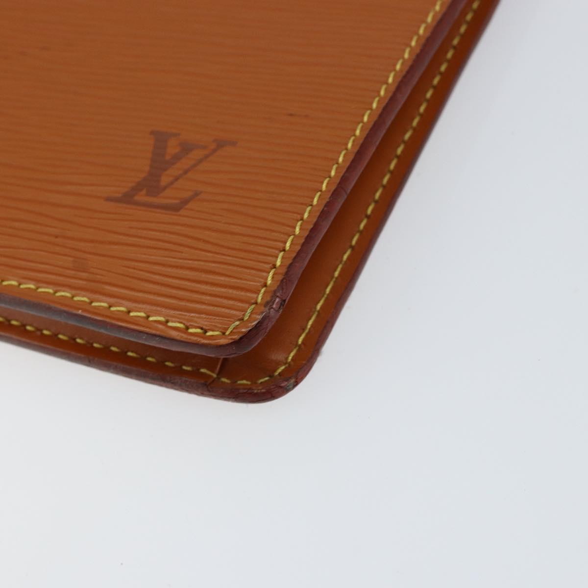 LOUIS VUITTON Epi Serviette Conseiller Zipangu Gold M54428 LV Auth ka051