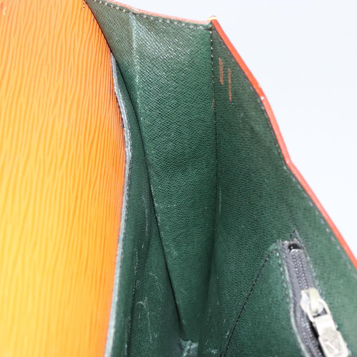 LOUIS VUITTON Epi Serviette Conseiller Zipangu Gold M54428 LV Auth ka051