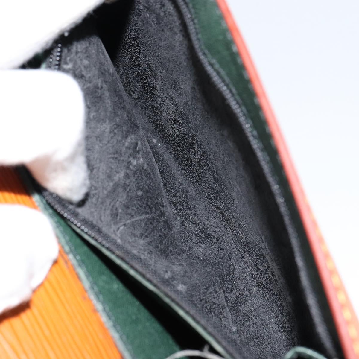 LOUIS VUITTON Epi Serviette Conseiller Zipangu Gold M54428 LV Auth ka051