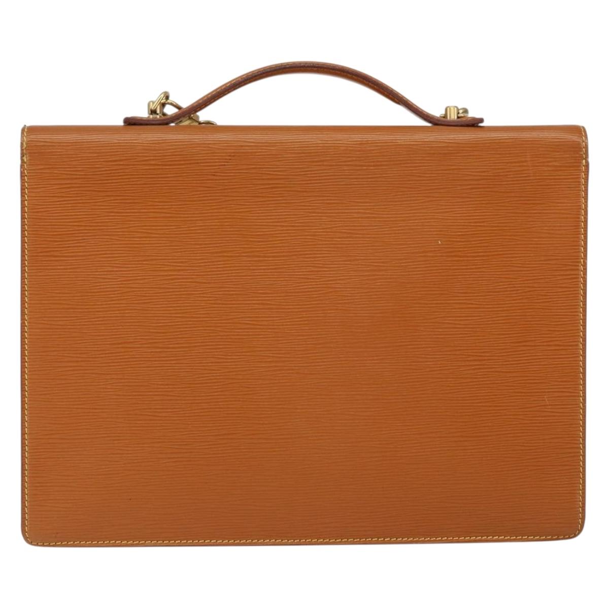 LOUIS VUITTON Epi Serviette Conseiller Zipangu Gold M54428 LV Auth ka051