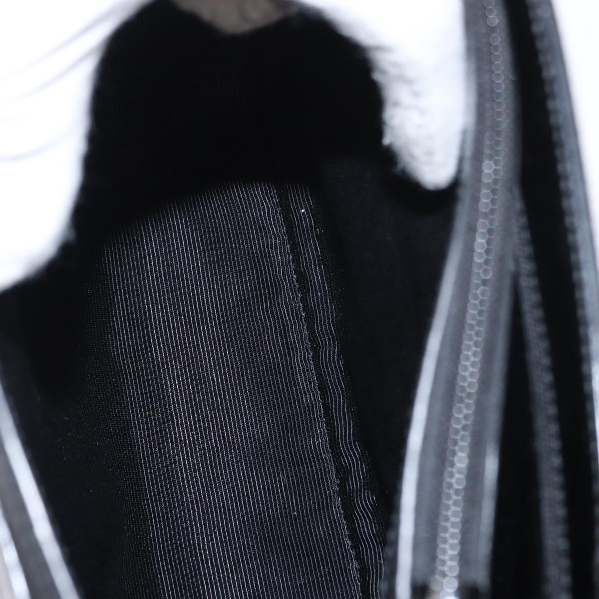 GIVENCHY Hand Bag Leather Black Silver Auth ka060