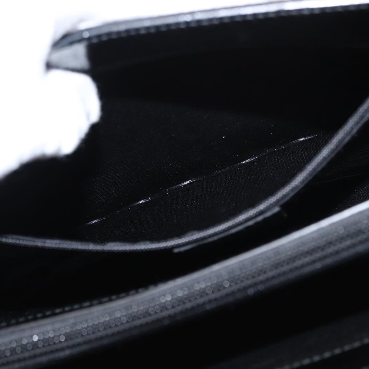 GIVENCHY Hand Bag Leather Black Silver Auth ka060