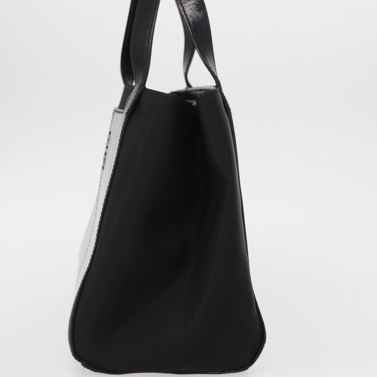 GIVENCHY Hand Bag Leather Black Silver Auth ka060
