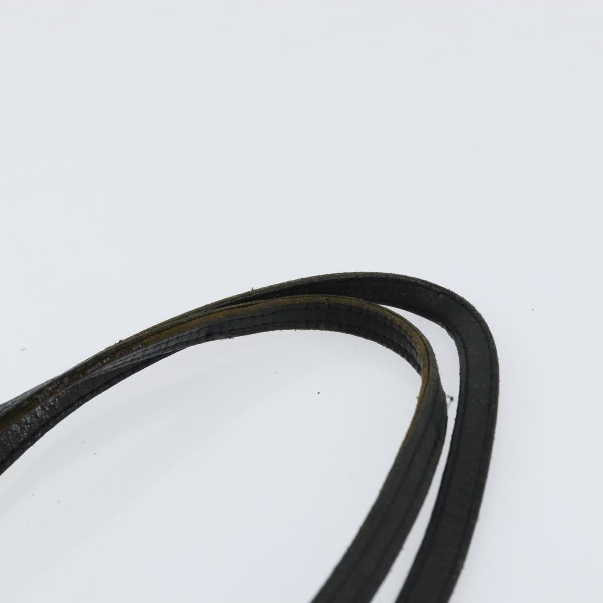 FENDI Zucchino Canvas Hand Bag Black Brown Auth ka067