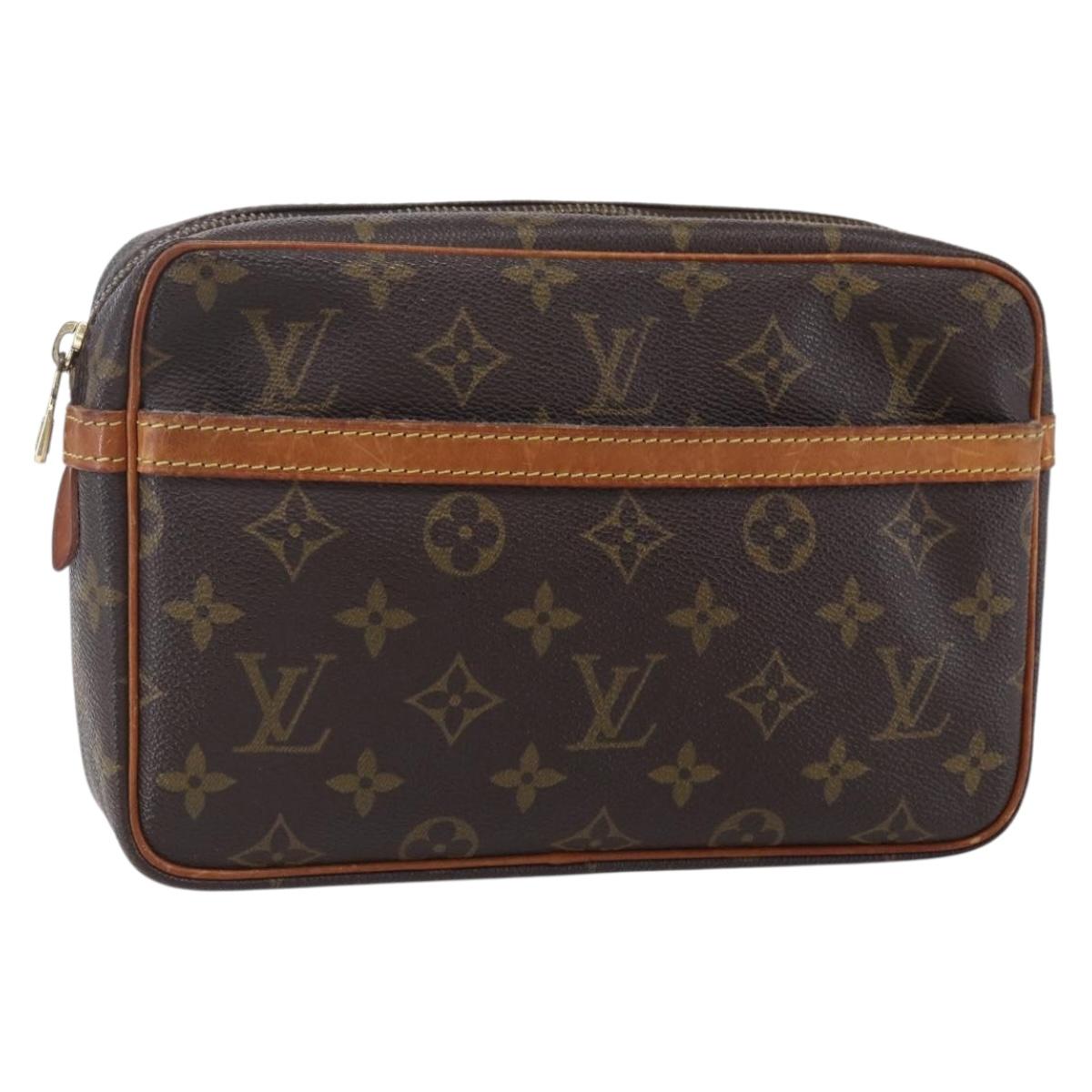 LOUIS VUITTON Monogram Compiegne 23 Clutch Bag M51847 LV Auth ka072