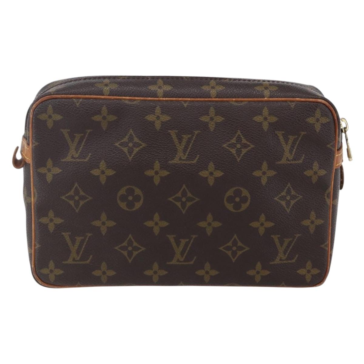 LOUIS VUITTON Monogram Compiegne 23 Clutch Bag M51847 LV Auth ka072