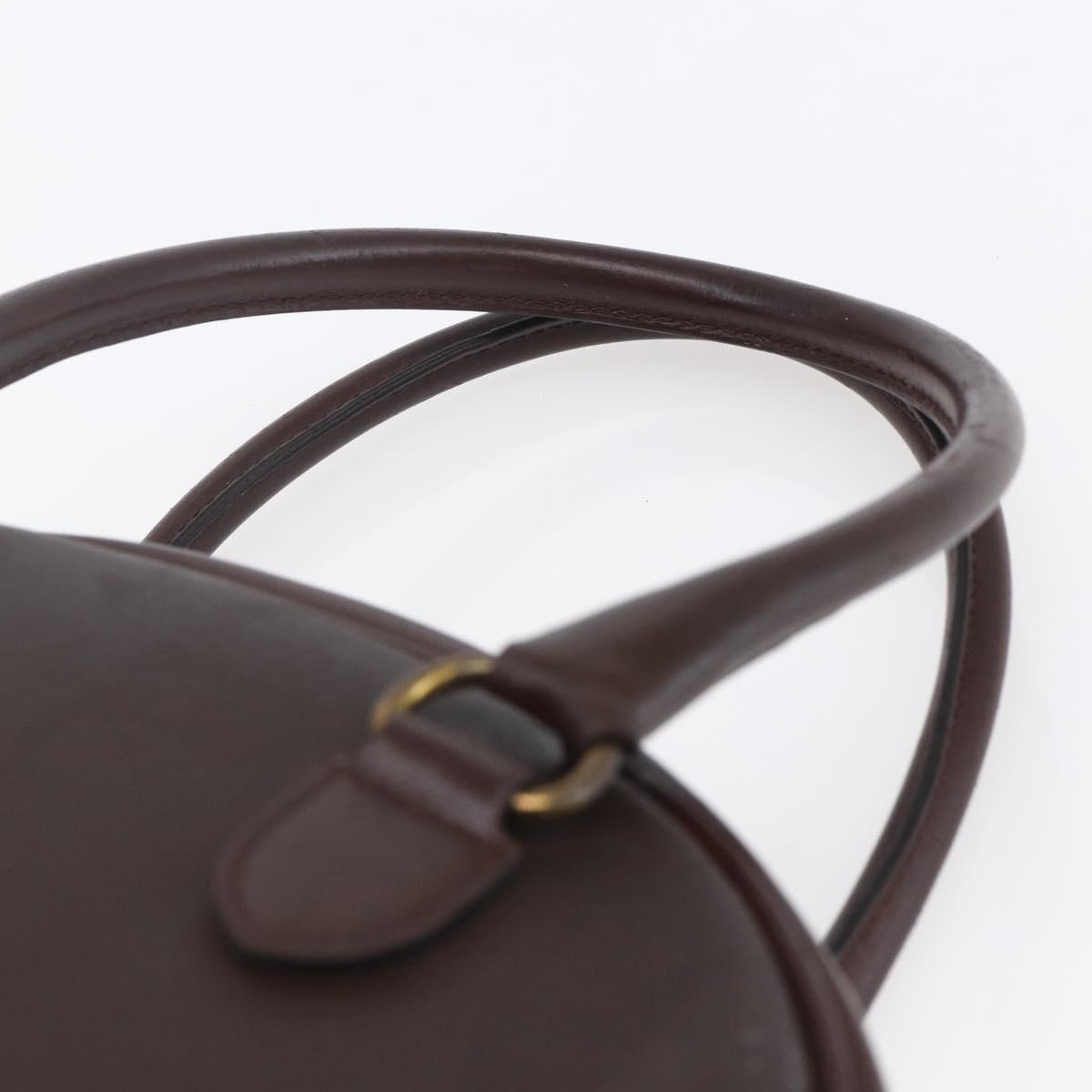 Christian Dior Trotter Canvas Hand Bag PVC Brown Gold Auth ka074