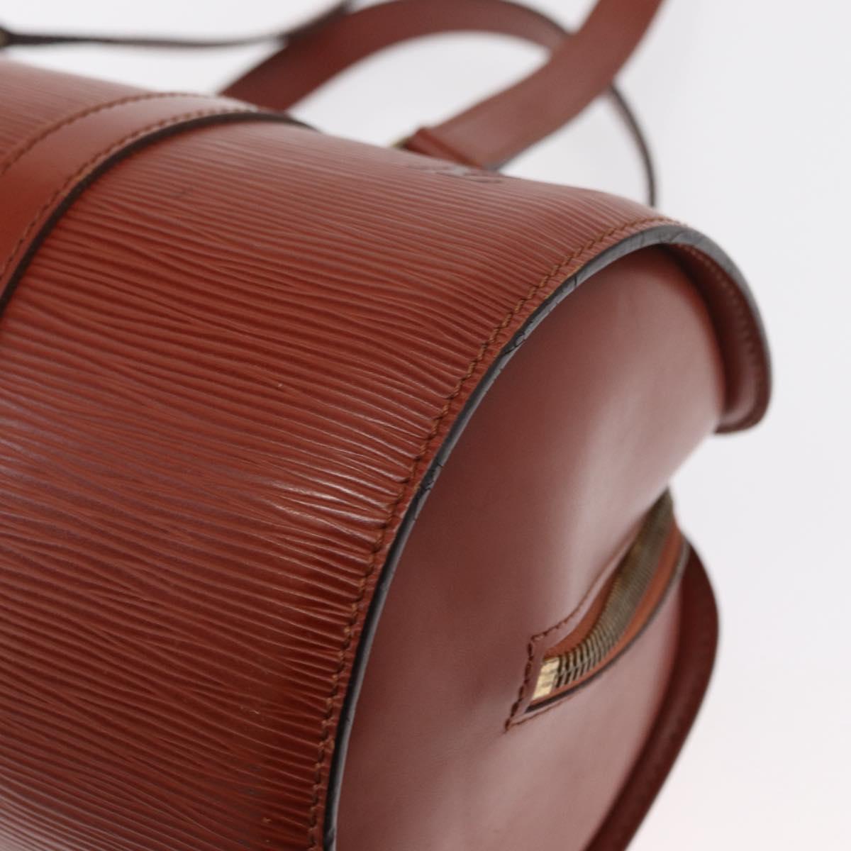 LOUIS VUITTON Epi Soufflot Hand Bag Brown M52223 LV Auth ka075