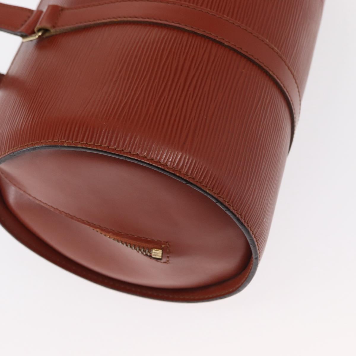 LOUIS VUITTON Epi Soufflot Hand Bag Brown M52223 LV Auth ka075
