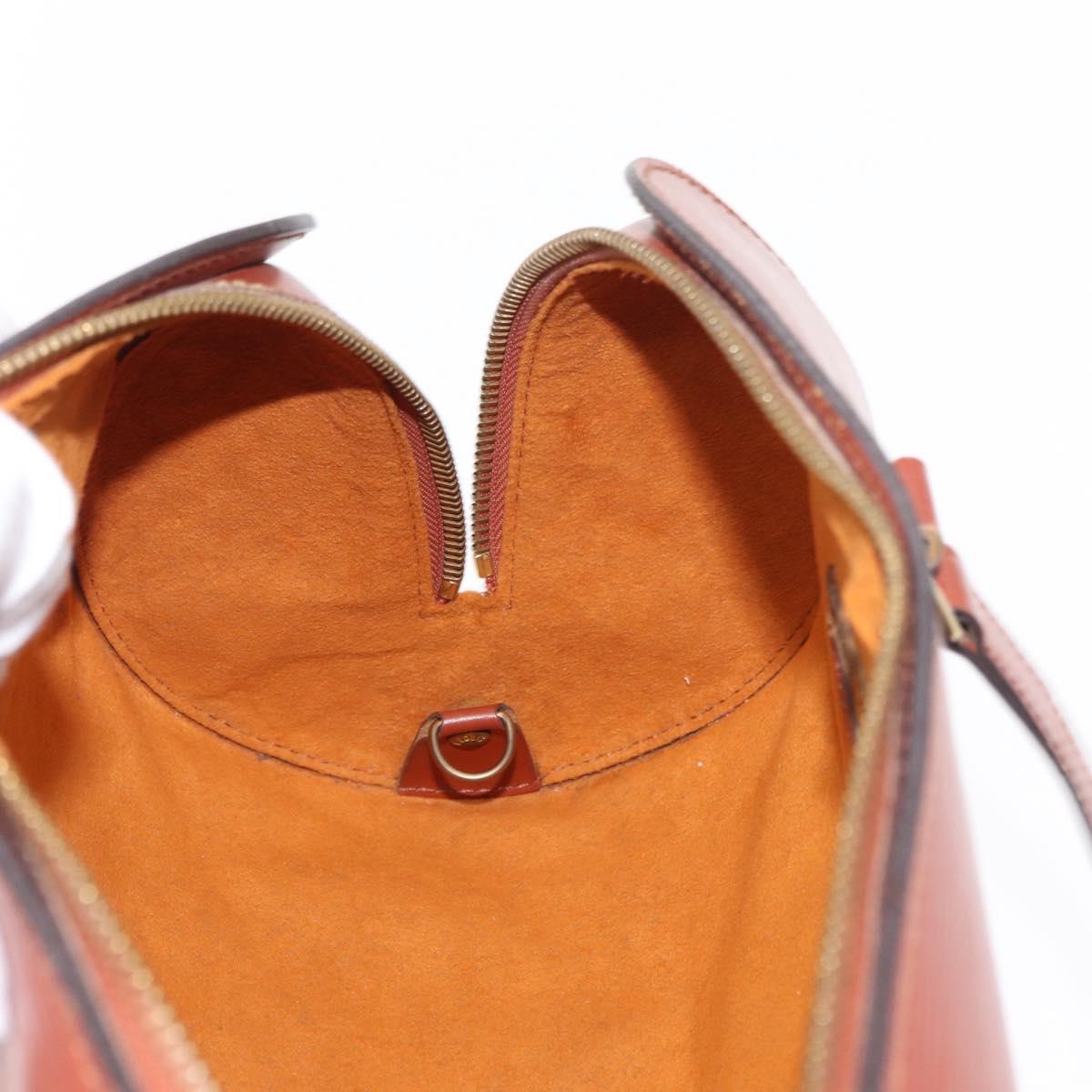 LOUIS VUITTON Epi Soufflot Hand Bag Brown M52223 LV Auth ka075