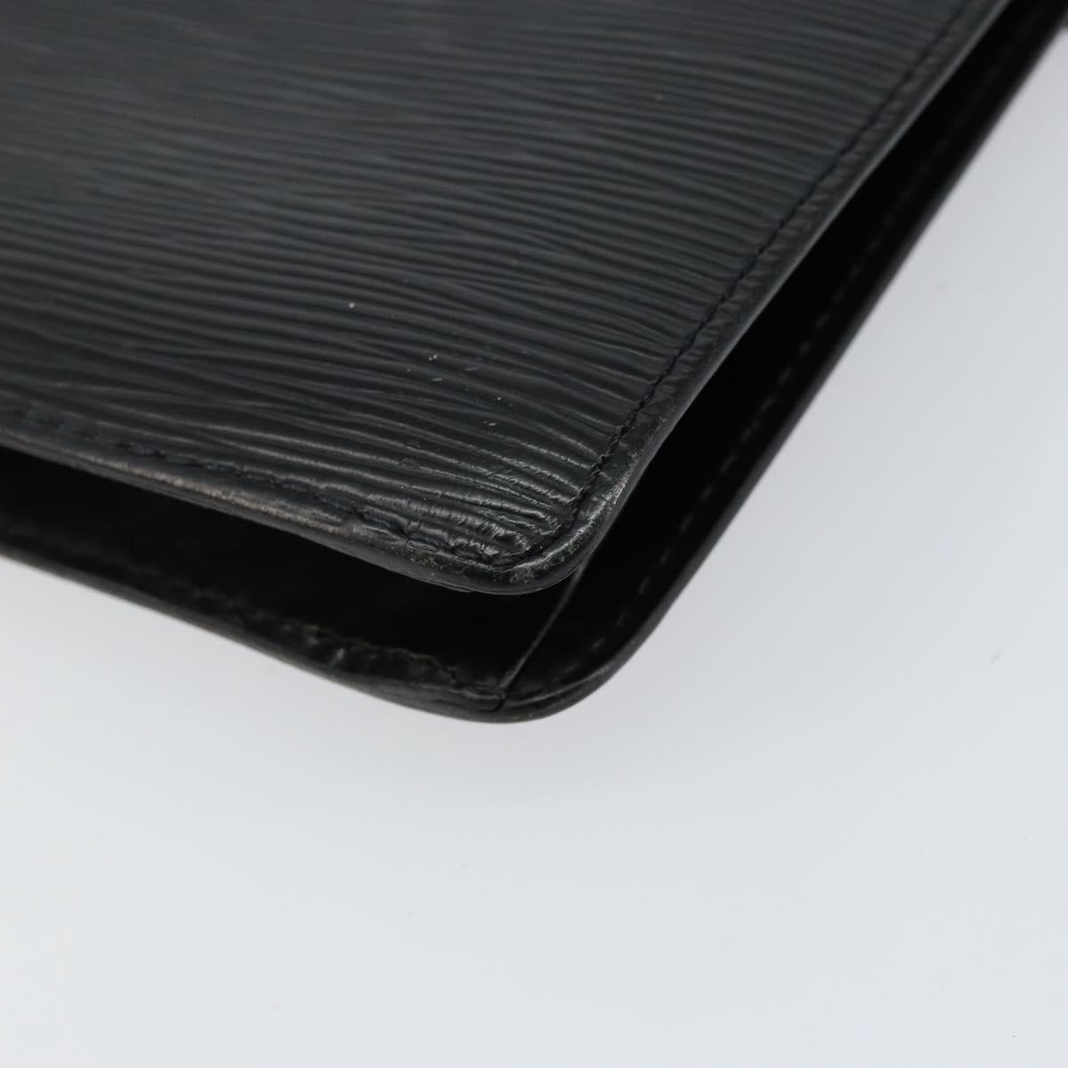 LOUIS VUITTON Epi Serie Dragonne Clutch Bag Black Noir M52612 LV Auth ka077