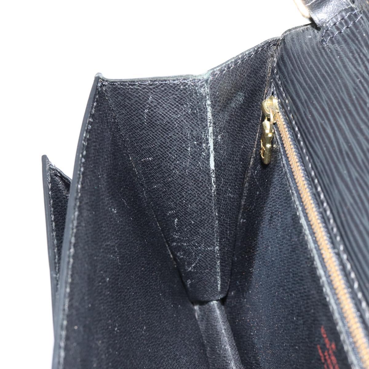 LOUIS VUITTON Epi Serie Dragonne Clutch Bag Black Noir M52612 LV Auth ka077