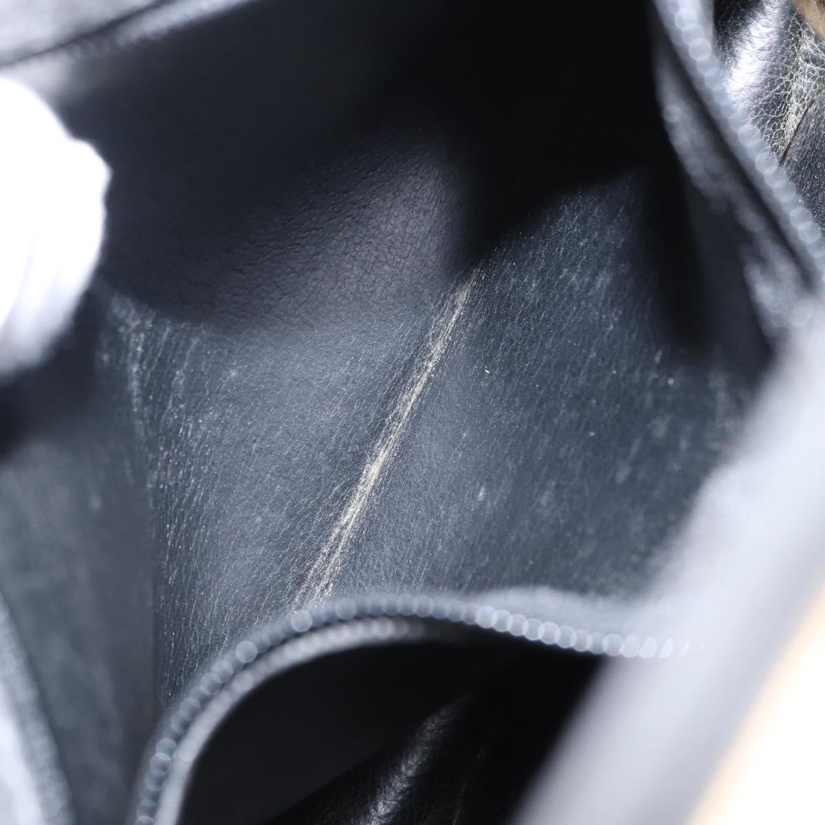 Christian Dior Shoulder Bag Leather Gray Gold Auth ka078